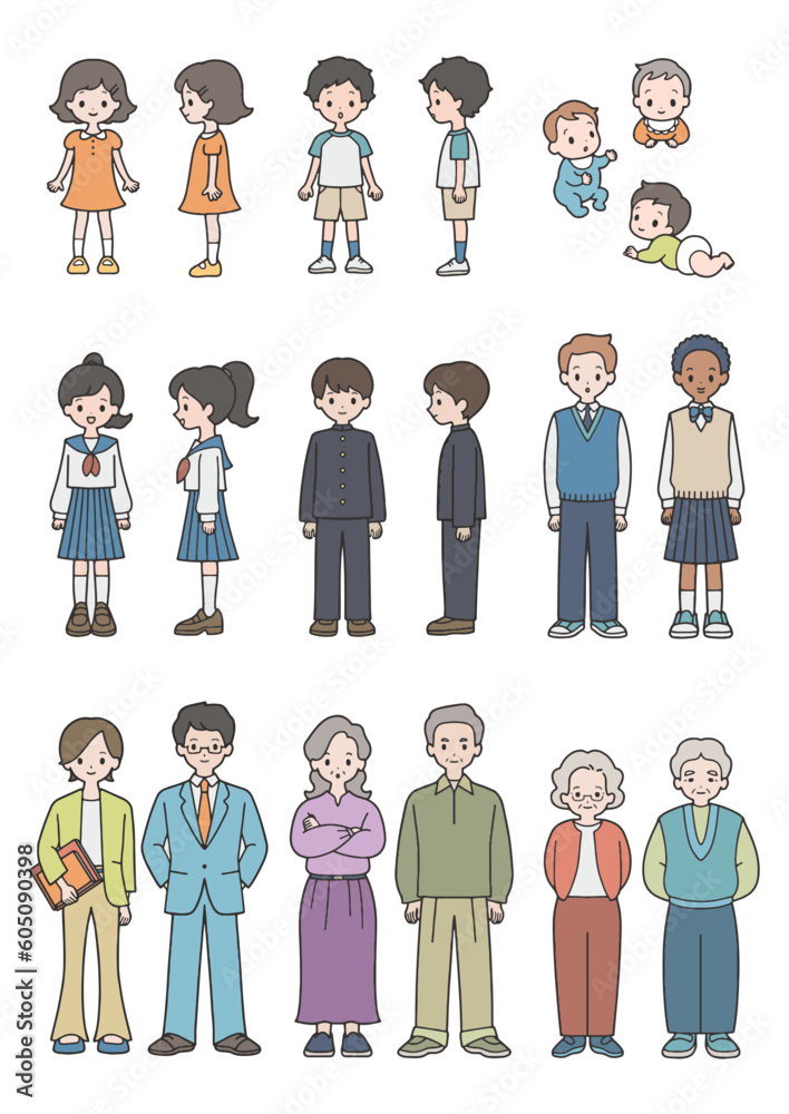 シンプルな線画の人々 シンプルな線画の人々