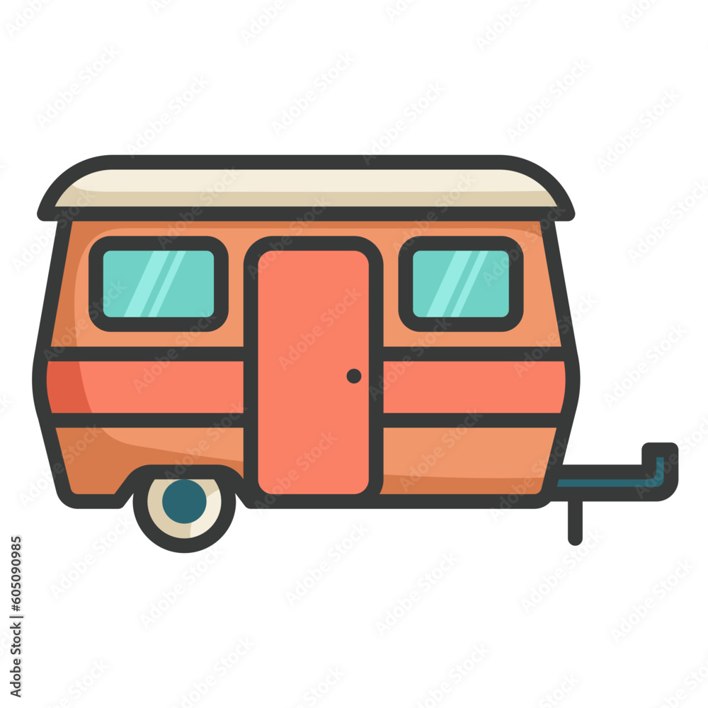 Trailer or caravan icon for cabin camp