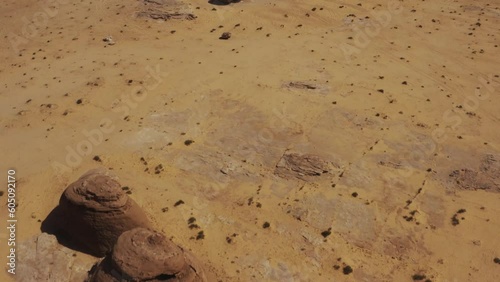 Aerial, Al Naslaa Split Rock, Saudi Arabia