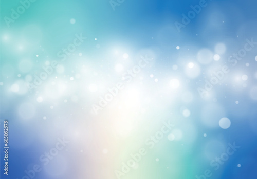 キラキラ輝く夏の海の様な玉ボケ背景イラスト