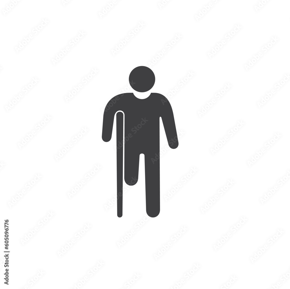 illustration crutches, walker assist, vector art. illustration crutches, walker assist, vector art.