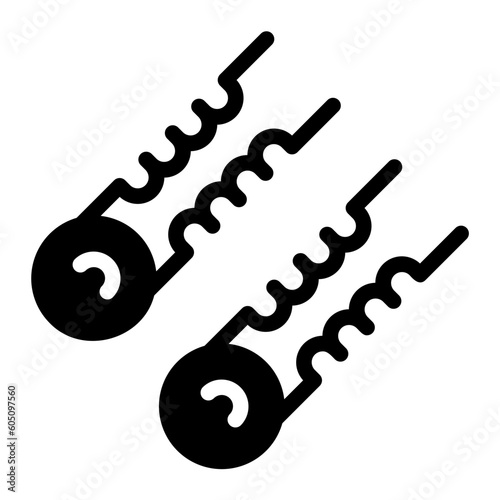 hair pins Solid icon