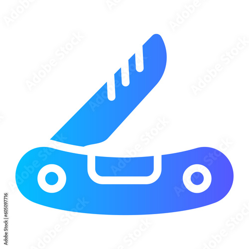 straight razor Gradient icon