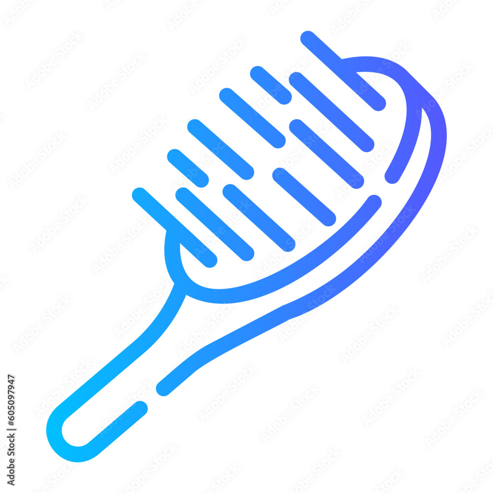 hair brush Line Gradient Icon hair brush Line Gradient Icon