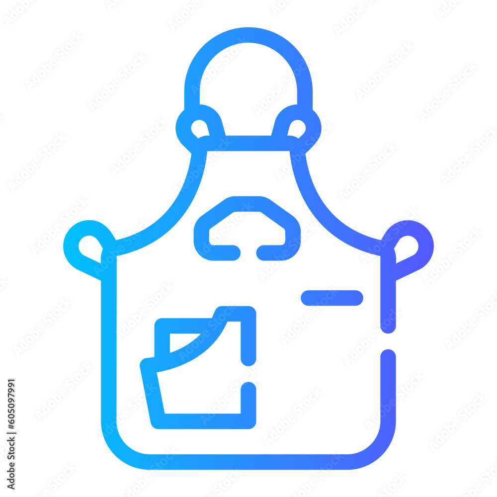 apron Line Gradient Icon apron Line Gradient Icon