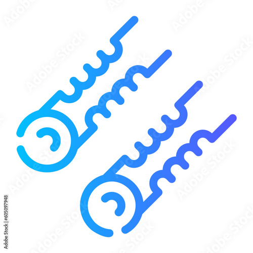 hair pins Line Gradient Icon