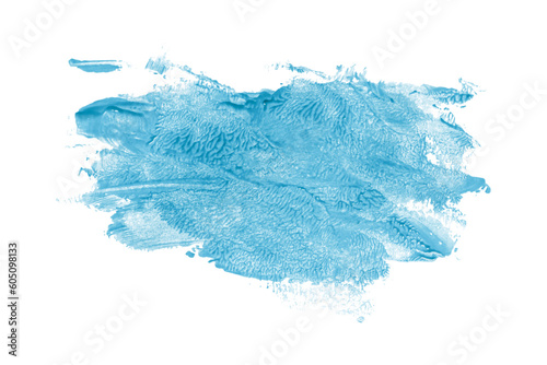 Fototapeta Naklejka Na Ścianę i Meble -  Shiny light blue brush watercolor painting isolated on transparent background. watercolor png