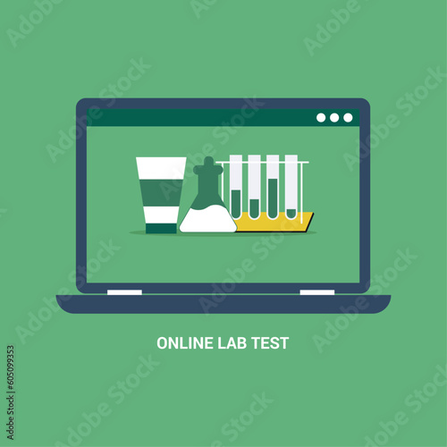 herbal lab research ayurvedic concept flat design