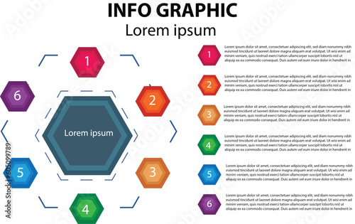 hexagonal vector used in design, business, organization Art & Illustration