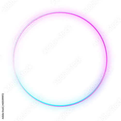 Obraz na płótnie Abstract neon glow ring element w salonie