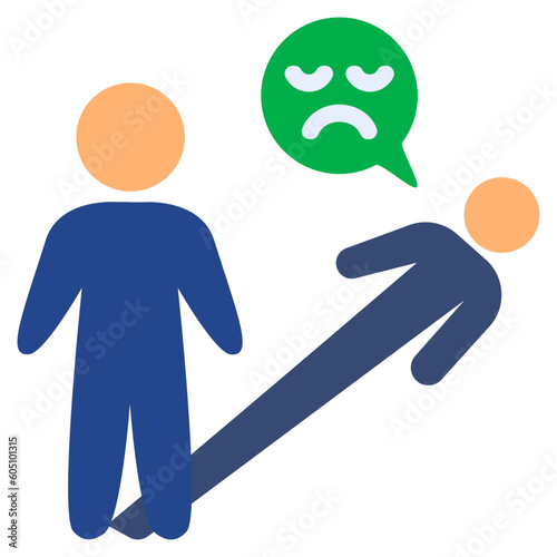 alone flat style icon