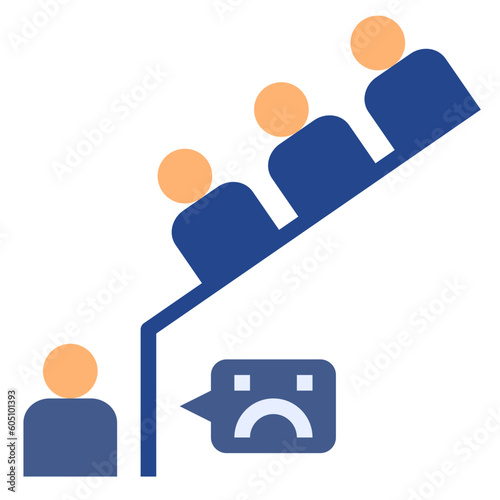 biased flat style icon