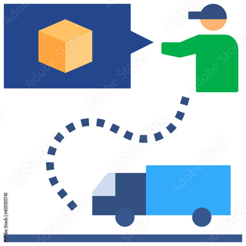 delivery flat style icon