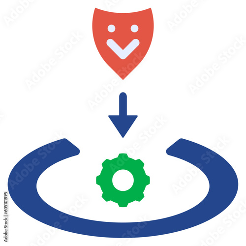 fake flat style icon