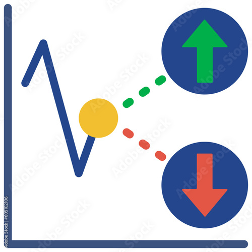 graph flat style icon