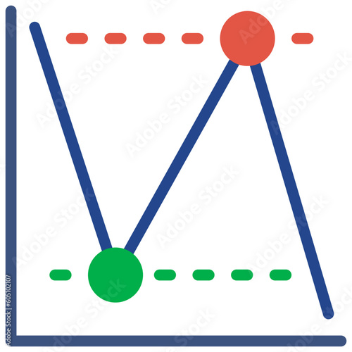graph flat style icon