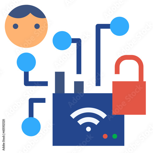 hacker flat style icon