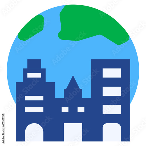 industry flat style icon