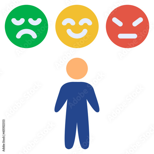 mood flat style icon