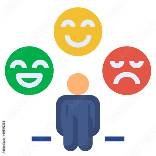 mood flat style icon