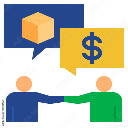 negotiate flat style icon