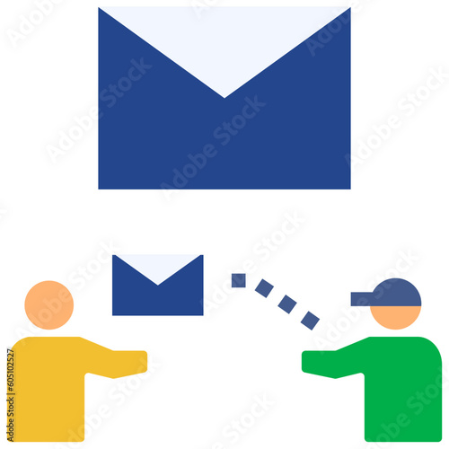 postman flat style icon