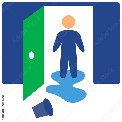 slip flat style icon
