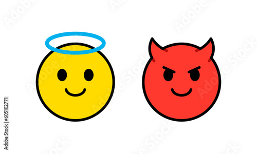 Angel and Devil Emotion Stickers