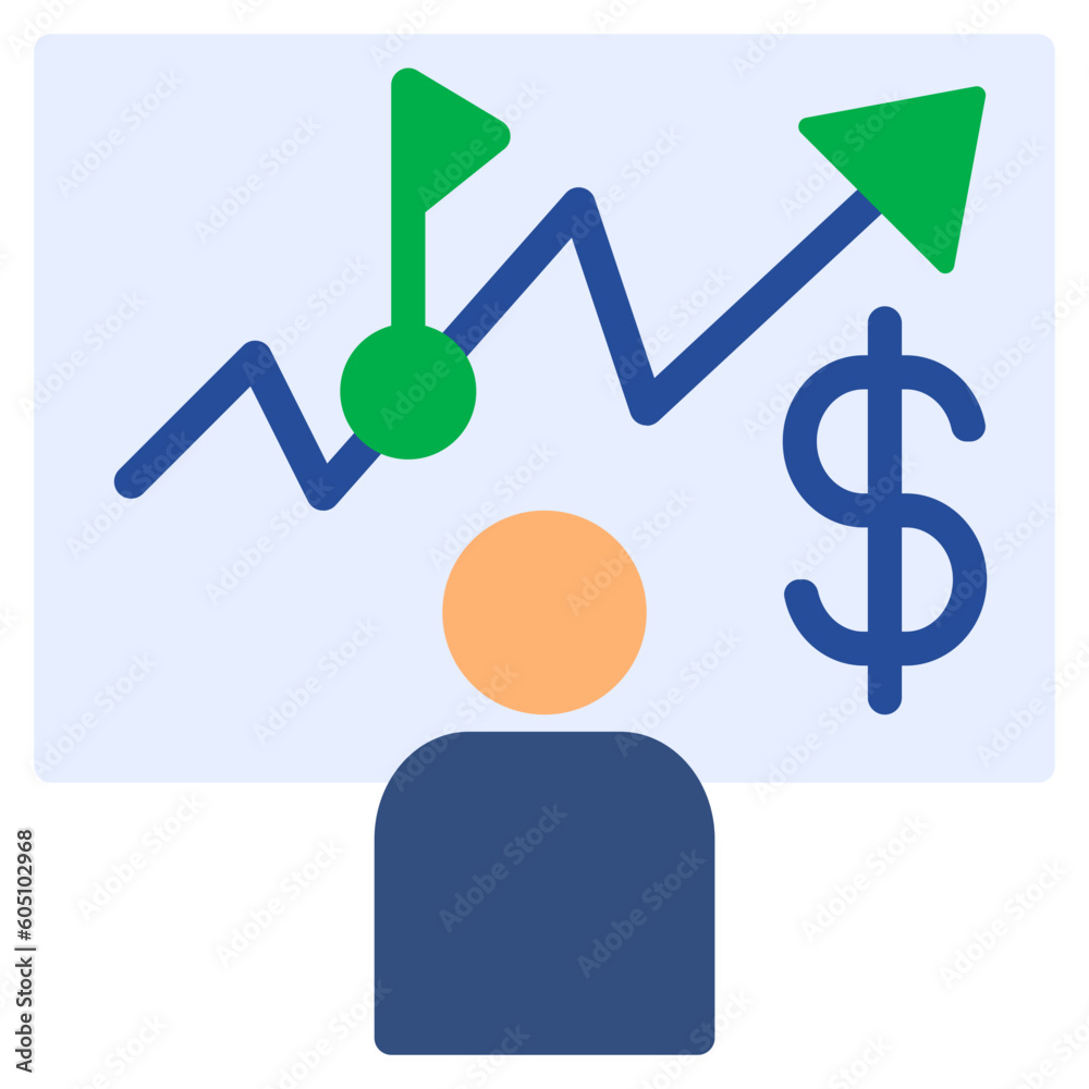 Trader flat style icon Trader flat style icon