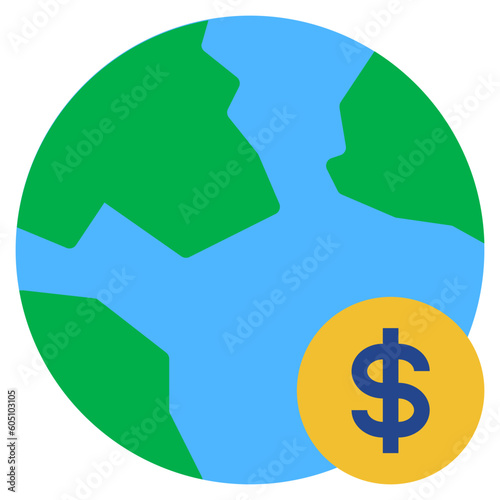 world flat style icon