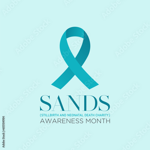 SANDS (stillbirth and neonatal death charity) awareness month is observed every year in june. June is SANDS awareness month. Vector template for banner, greeting card, poster with background.