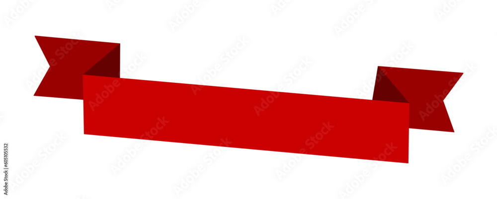 red ribbon banner flat vector project asset red ribbon banner flat vector project asset