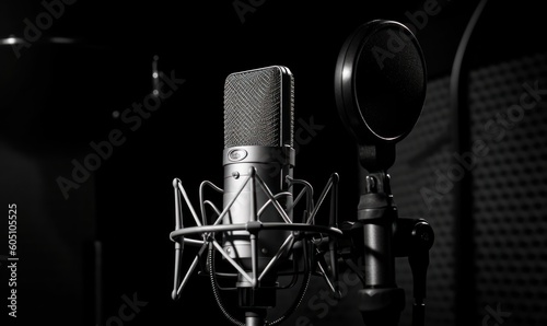 microphone on stage HD 8K wallpaper Stock Photography Photo Image