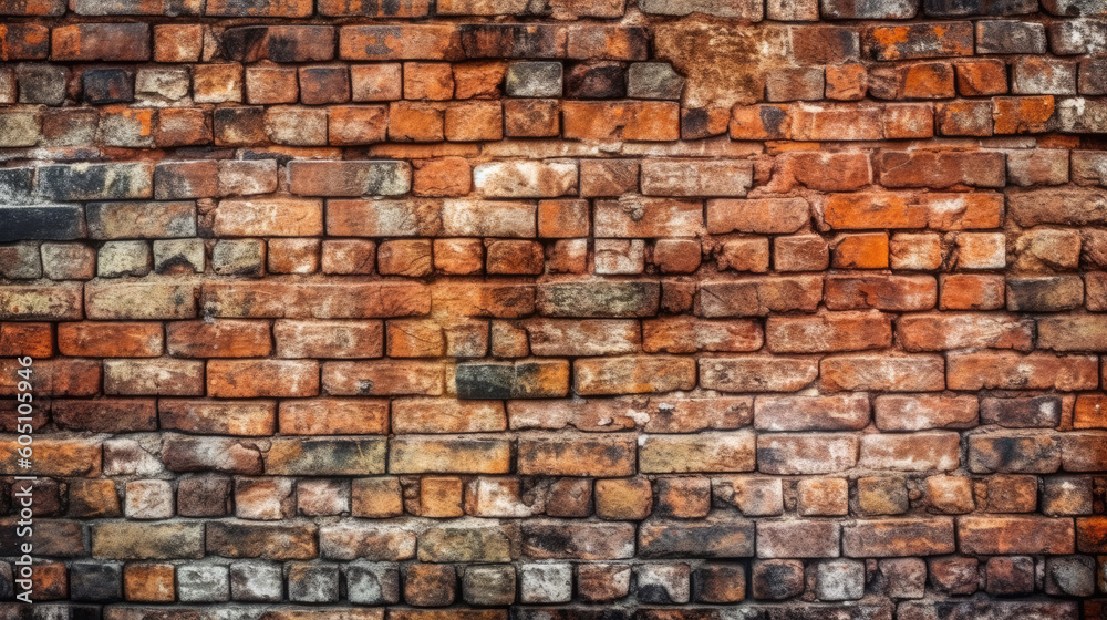 Old brick wall texture. Generative Ai