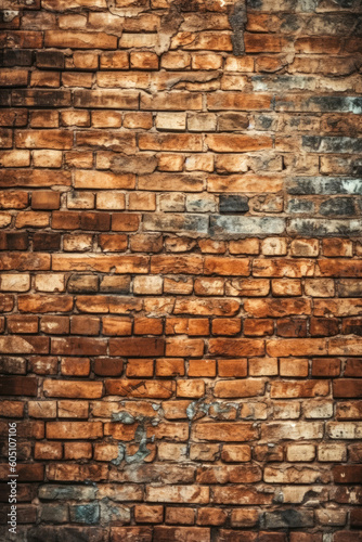 Old brick wall texture. Generative Ai
