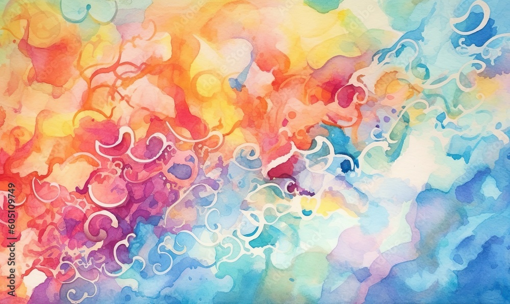 watercolor-style abstraction of the ocean
