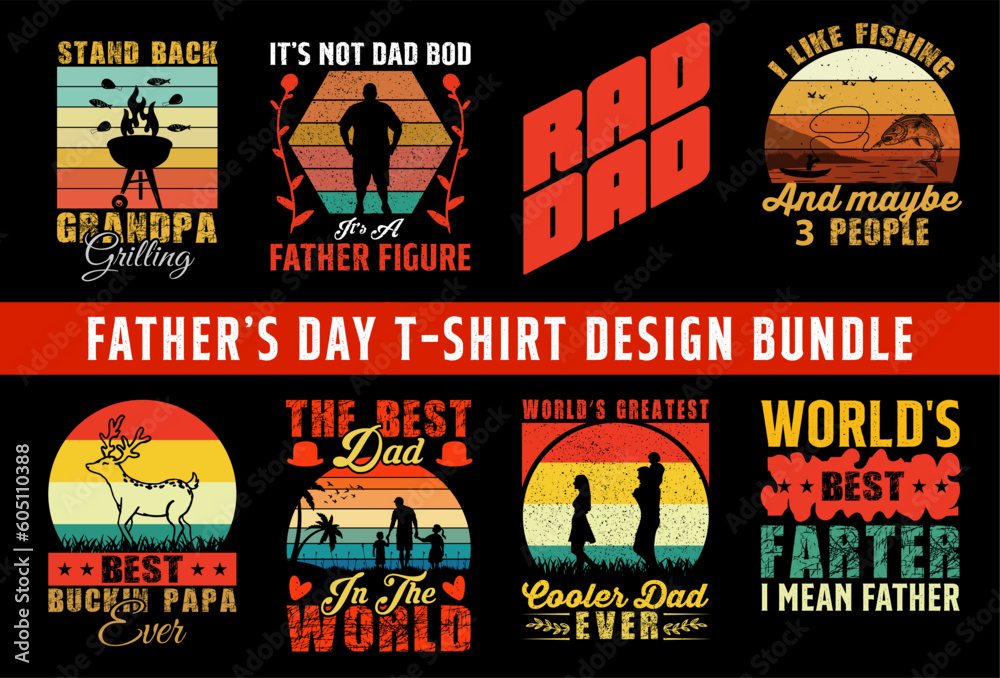 Retro Vintage Father's Day t Shirt Design Bundle,Vintage Father's Day shirts bundle,happy father's day t shirt,