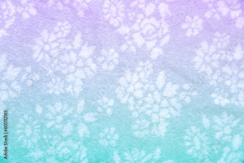 花柄背景～グラデーション～水色紫