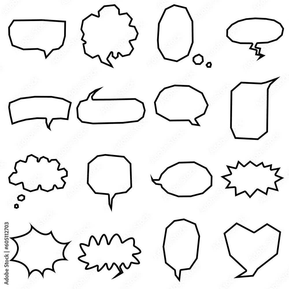 Fototapeta premium speech bubbles icon transparent png (no shadow)