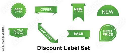 Discount and offer Labels vector set design. Sale tags set badges template, price tag badges vector design. 