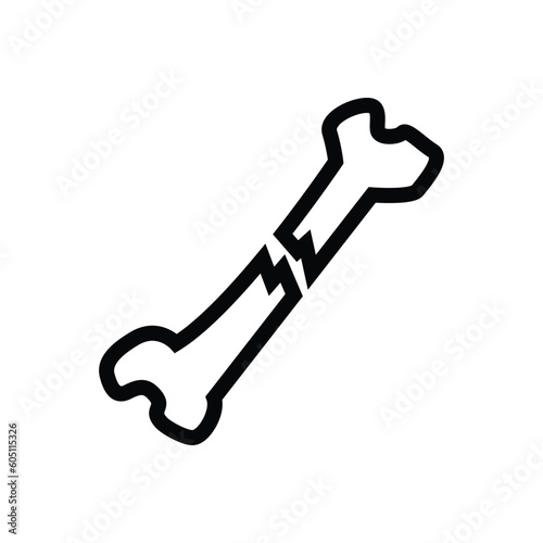 Broken bone vector icon