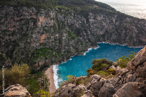 Fototapeta Naklejka Na Ścianę i Meble -  Butterfly Valley Turkish Kelebekler Vadisivis a valley in Fethiye district, Mugla Province