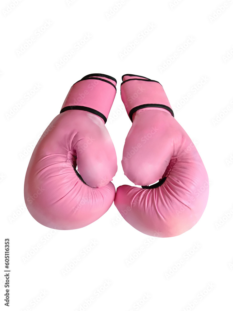 Two pink boxing gloves