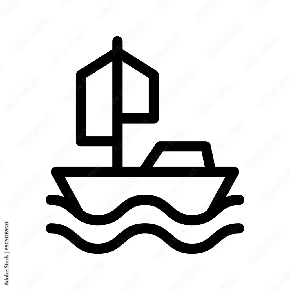 Yacht Icon Vector Symbol Design Illustration Yacht Icon Vector Symbol Design Illustration