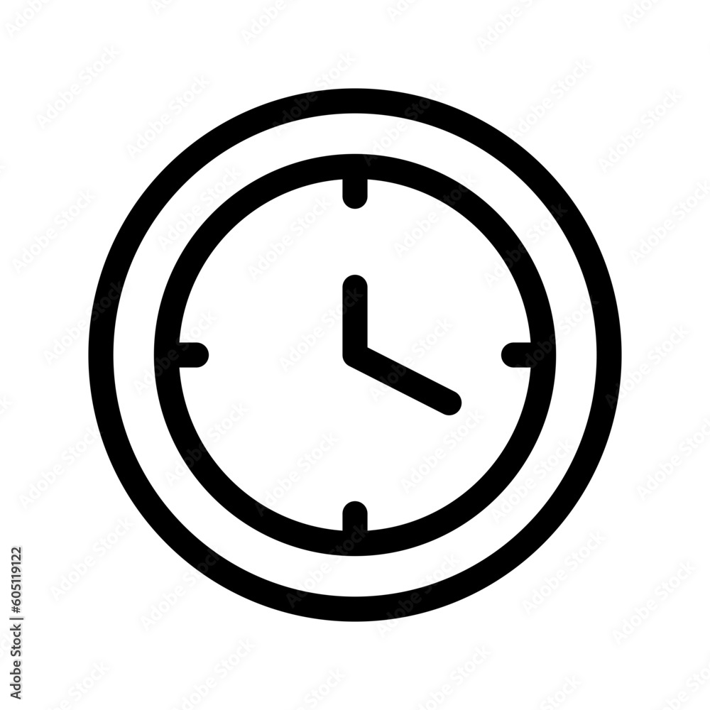 New Year Clock Icon Vector Symbol Design Illustration New Year Clock Icon Vector Symbol Design Illustration