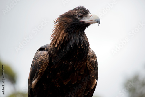 this is a close up of a wedge tailed eagle. photo