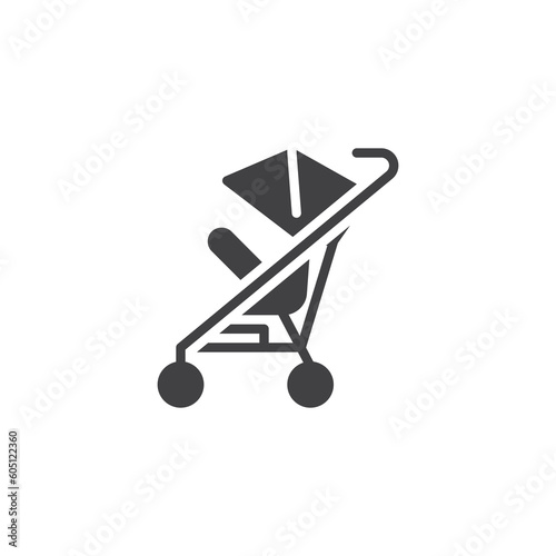 Baby carriage vector icon
