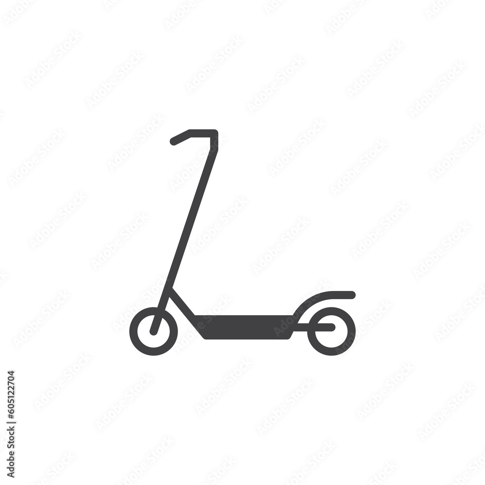 Electric scooter vector icon