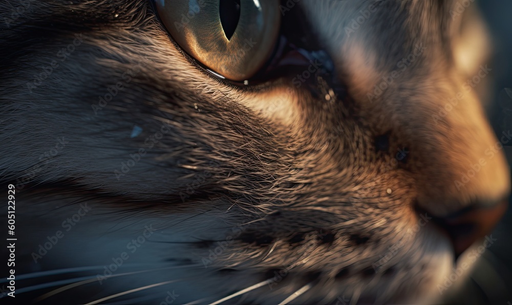 Mesmerizing macro shot of cat's eye with reflective water Creating using generative AI tools Mesmerizing macro shot of cat's eye with reflective water Creating using generative AI tools