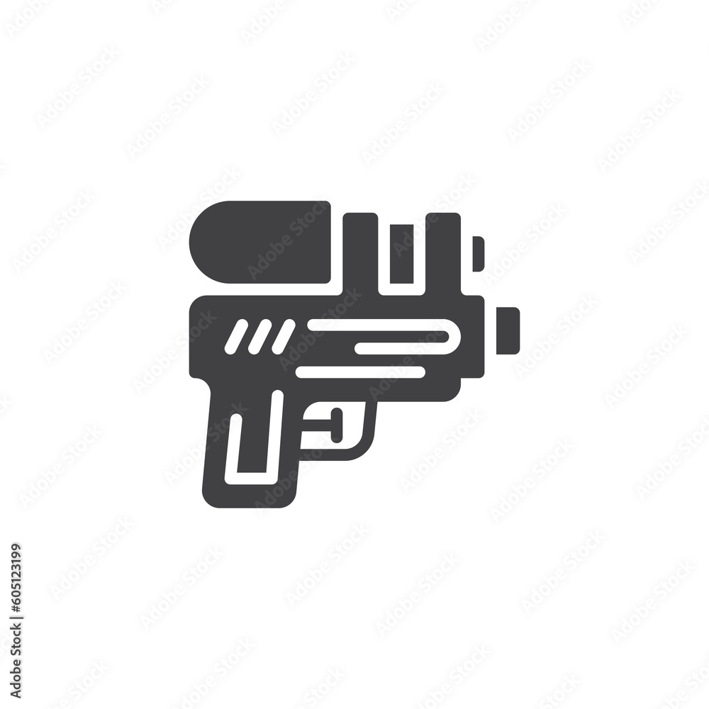 Water gun toy vector icon